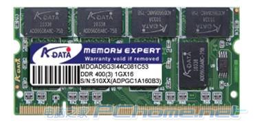 威刚DDR 400笔记本内存