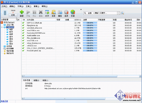 FlashGet 2.0 全新界面