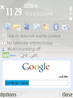 ��S60�������ܣ�Google������������