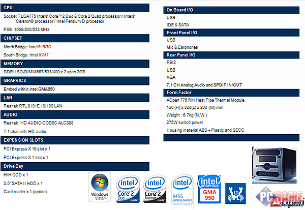 �ƶ��Ǳ� AOpen EX945-GC׼ϵͳ���� 