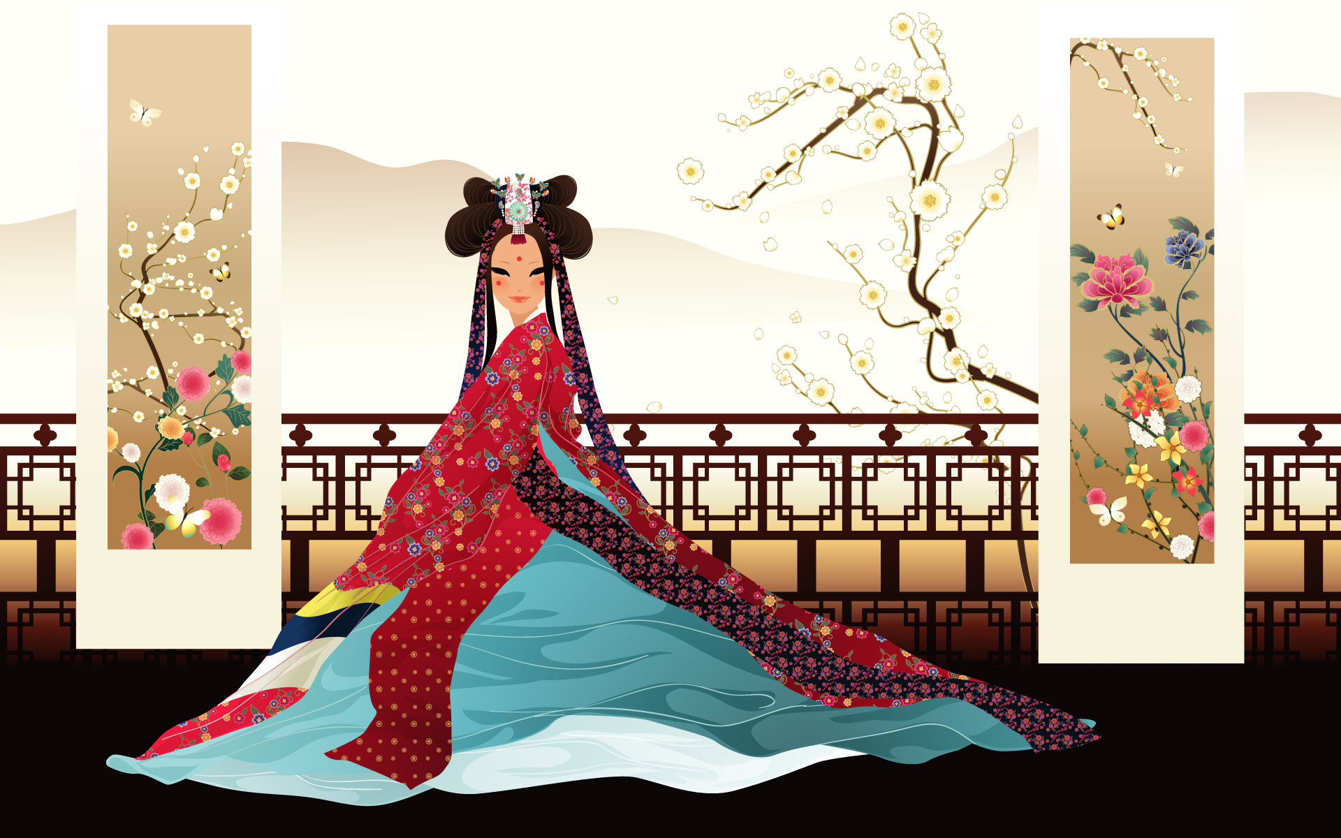 食组的女性服装罚款宽屏壁纸第01系列