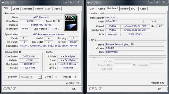 PHENOMII影驰首曝45nm AMD处理器测试