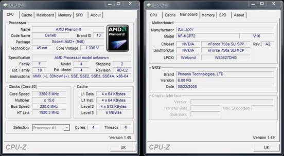 PHENOMII影驰首曝45nm AMD处理器测试