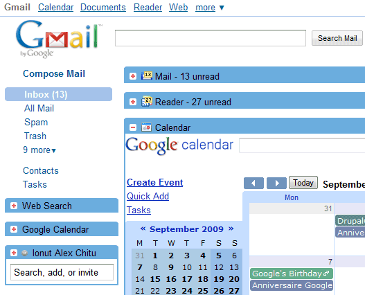 Firefox:Calendar和Reader整合到Gmail