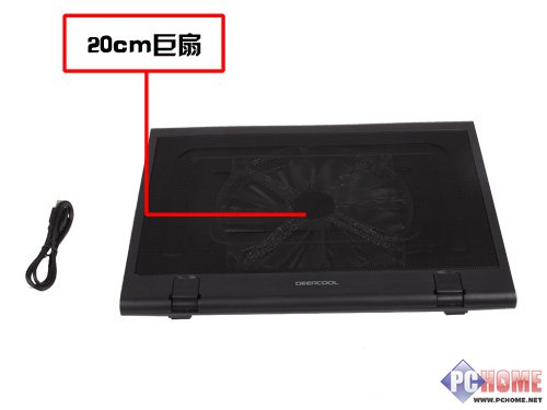 黑色玄风来袭 九风20cm巨扇散热垫测试