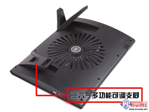 黑色玄风来袭 九风20cm巨扇散热垫测试
