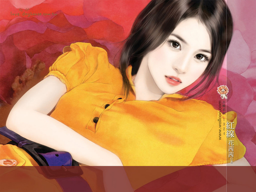 言情小说手绘美女桌面壁纸