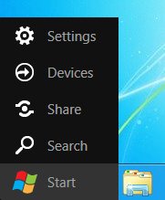 Windows8�������������С���ʼ����ť