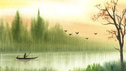 <em>优美</em>乡村水彩<em>风景</em>画PSP壁纸欣赏 壁纸|PSP|风