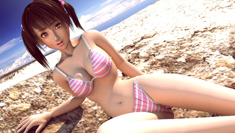 �����Ķ���3D����Ůϵ�� PSP��ֽ����