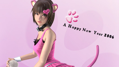�����Ķ���3D����Ůϵ�� PSP��ֽ����